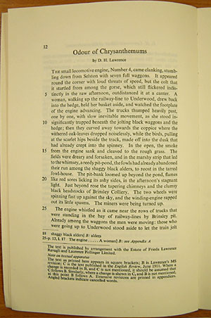 First page of story in 'Renaissance and Modern Studies'